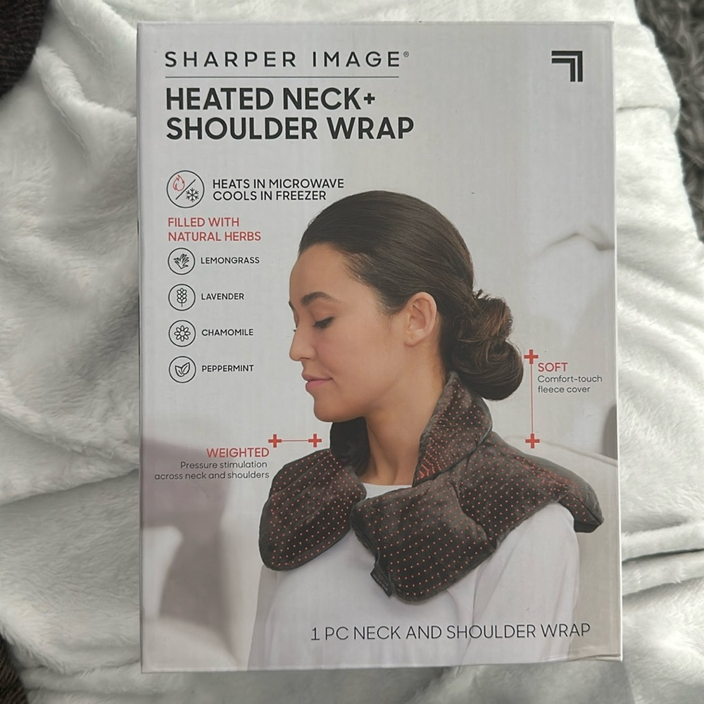 Shaper Image NIB Heated + Cold Therapy Neck and Shoulder Wrap with Lavender.